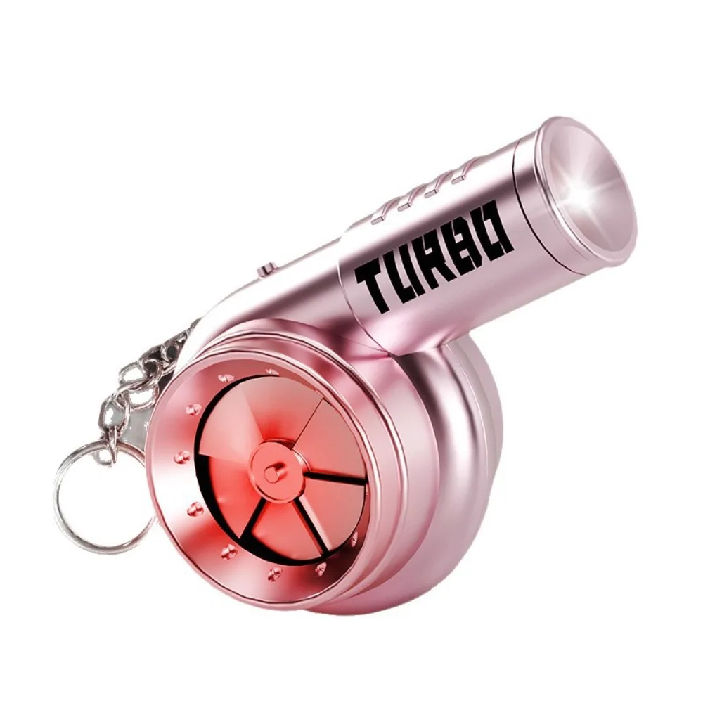 Fashion With Sound Turbo Key Chain Car Keyring Light Torch Turbocharging Pendant Spinning Plastic Simulation Turbo
