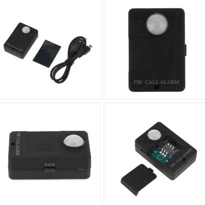 Mini alarma GSM con Sensor de movimiento, alarma inalámbrica infrarroja, Detector de movimiento antirrobo