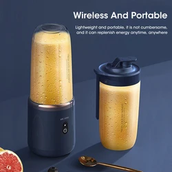 Electric Juicer Fruit Juice Cup Mini Convenient To Carry Fruit Smoothie Stirring 6 Blades Quick Crush USB Charging Juicing Cup