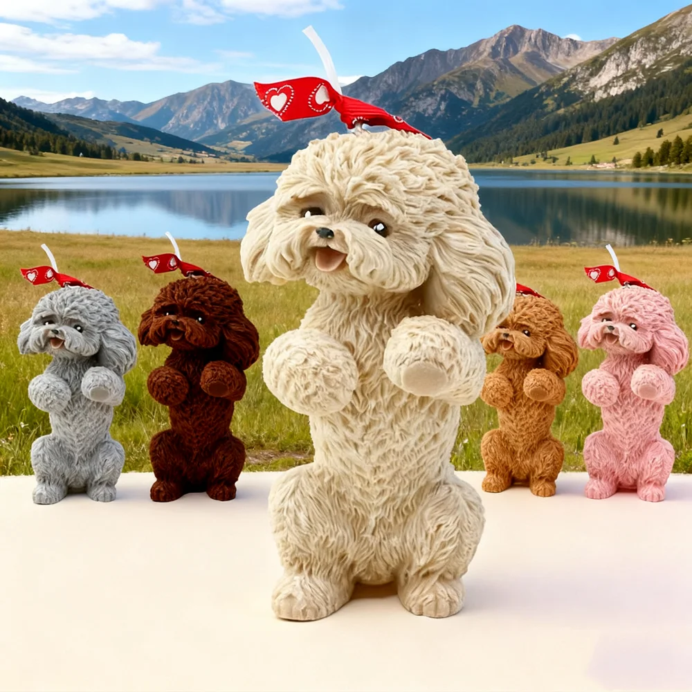 ثلاثية الأبعاد تيدي الكلب سيليكون قالب شمع الحيوان لطيف الدائمة الكلب الايبوكسي الراتنج قالب الصابون صنع أدوات رومانسية هدايا الزفاف ديكور