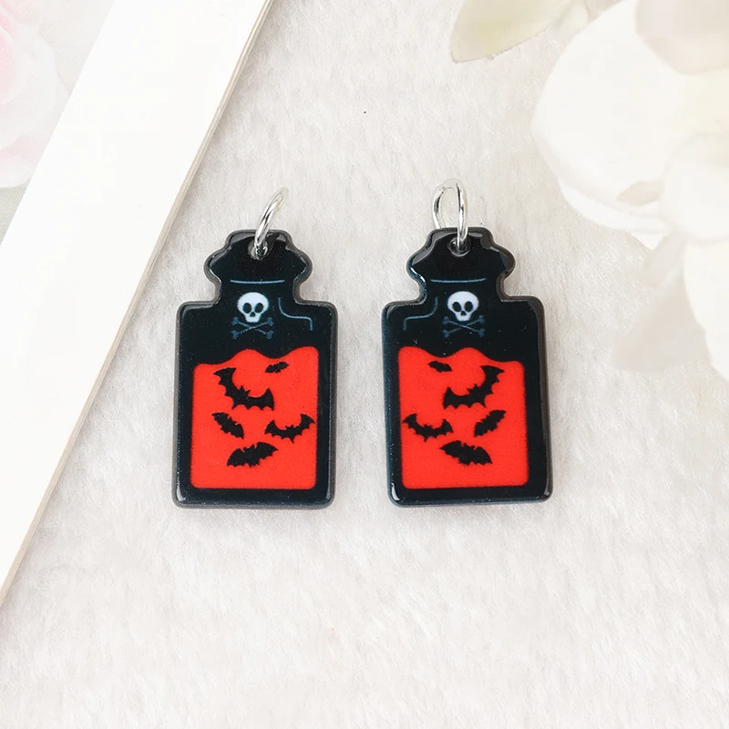 8 قطعة هالوين دموي Brithday السحر الجمجمة كعكة بالون الفم Flatback الاكريليك مجوهرات النتائج للمجوهرات لتقوم بها بنفسك