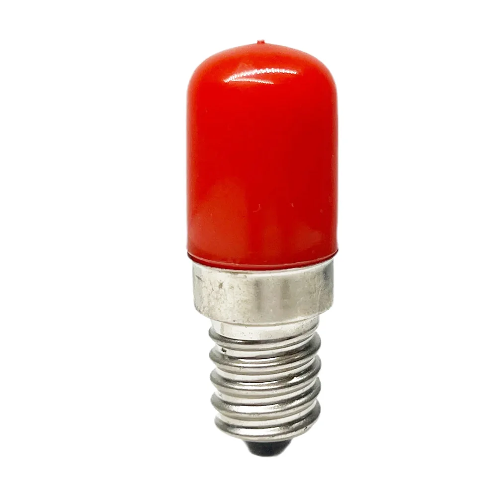 Bombilla colorida T18 para refrigerador, cubierta de PC E12, E14, 85-265V, congelador, lámparas de ahorro de energía de 2W, rojo, azul, verde,