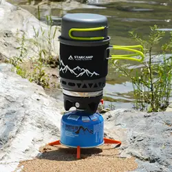 STARCAMP 1000+500ml Outdoor Camping Cooking System Hiking Fastboil Jet Cooker Gas Stove