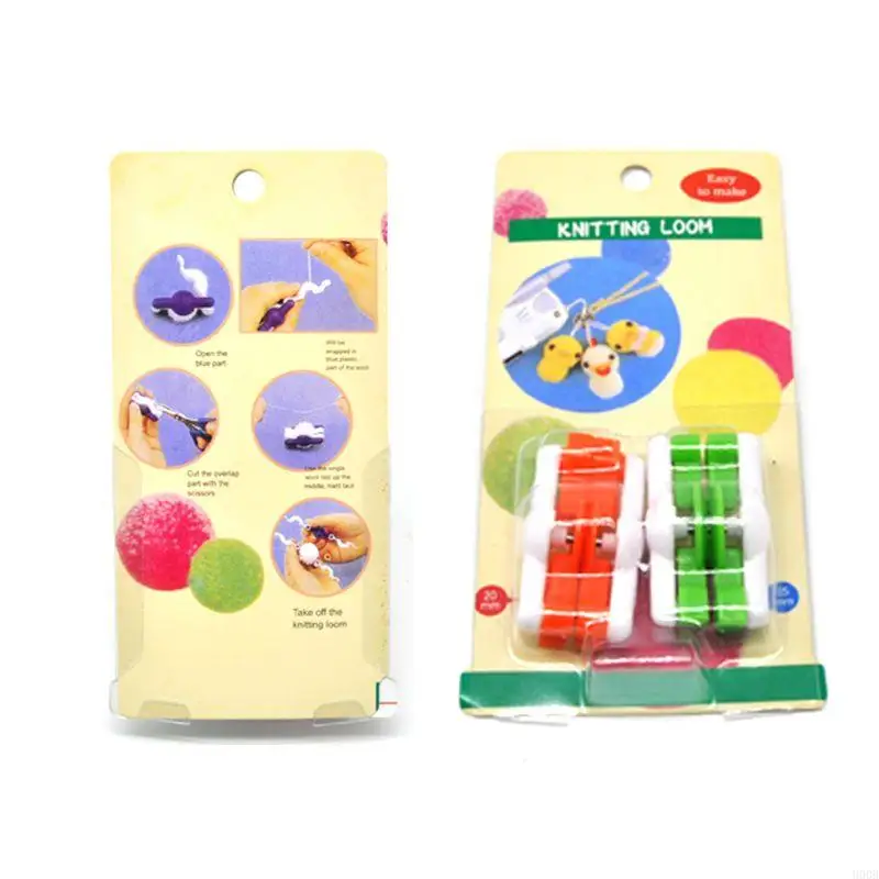 

900B 2pcs Pom-Pom Maker for Fluff Ball Needle DIY Wool Knitting Craft Tool
