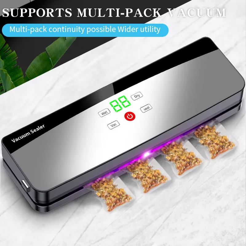 C718 Rechargeable Wireless Portability Vacuum Sealer With Sealing Countdown Display Multi-Pack Vacuum Touch Waterproof Buttons