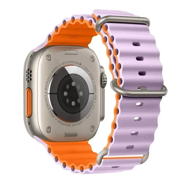 Ozeanarmband für Apple Watch Ultra 2 Band 49 mm 10 9 8 7 45 mm 41 mm Silikonarmband Armband iWatch 6 5 4 3 SE 44 mm 40 42 mm Band