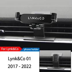 Car Phone Holder Mount Stand For LYNK&CO 01 2017-2022 Adjustable GPS Navigation Mobile Phone Bracket Car Lnterior Accessories