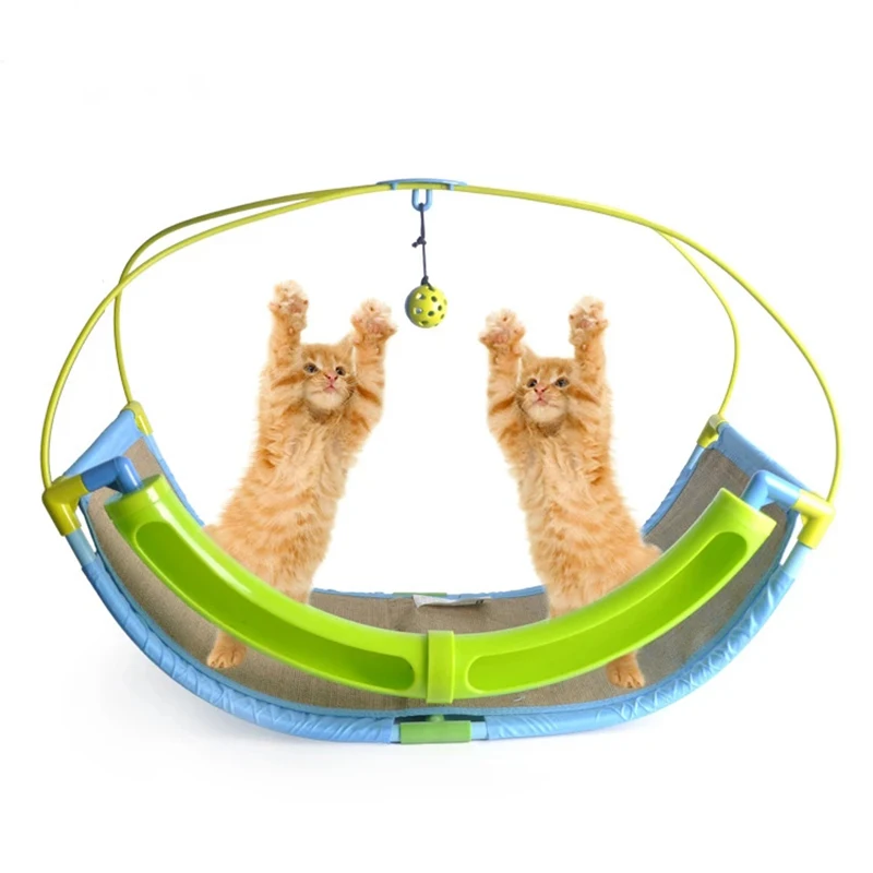 Multifuction Cat Hammock Bed with Ball Toy Assembly Pet Exercise Puzzle Cradle Bed Cat Bed Sofa