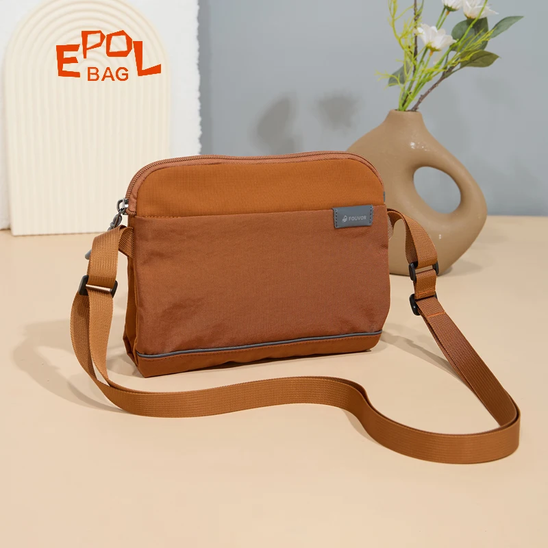 

EPOL большая женская сумка через плечо, тренд 2025 года, повседневная модная нейлоновая сумка через плечо, парусиновая спортивная легкая сумка-мессенджер 3063-02