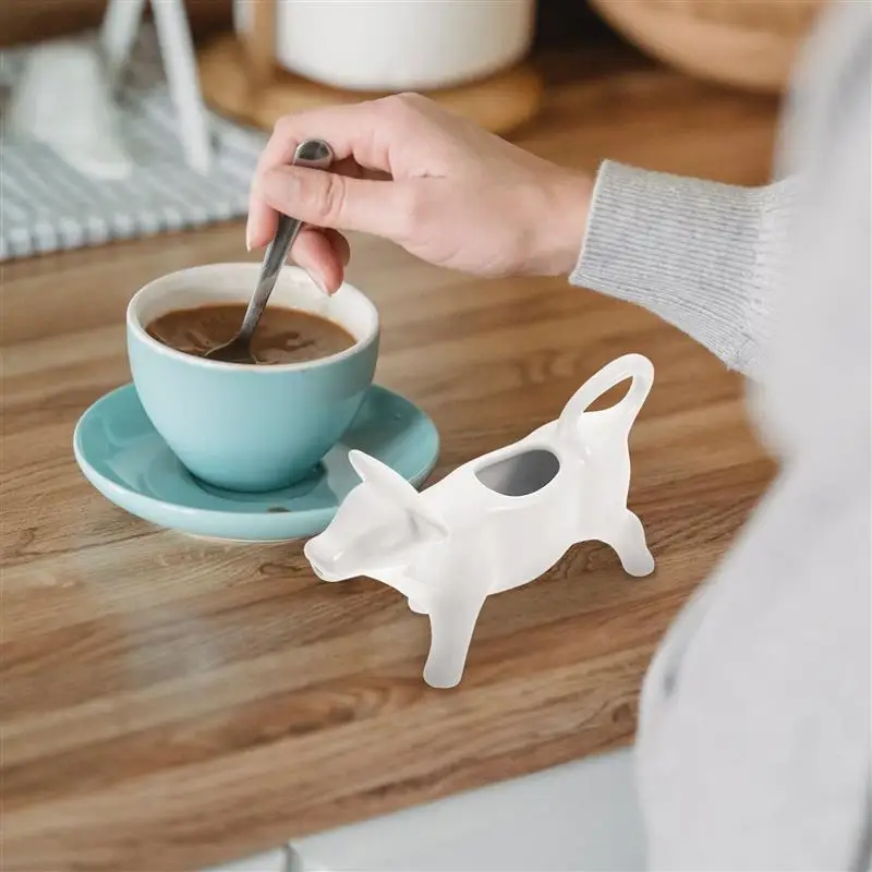 Pitcher Milk Creamer Ceramic Jug Cow Coffee Cup Sauce Gravy Dispenser Pourer Frothing Mini Container Serving Boat Frother