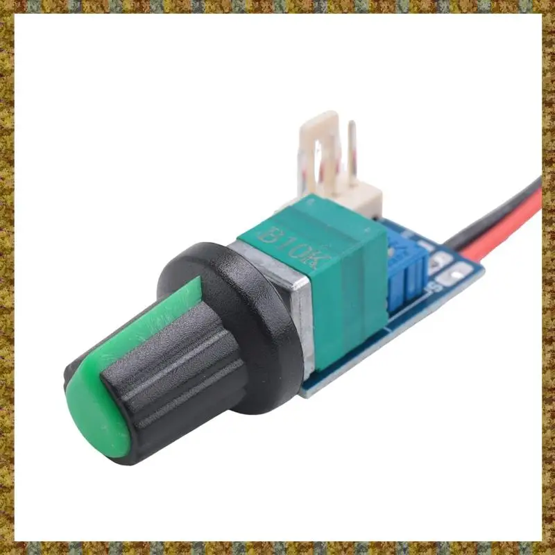 1 قطعة PWM وحدة تحكم في سرعة المروحة تيار مستمر 12 فولت قابل للتعديل البلاستيك + المعدن مع مفتاح مقبض 4 سلك سرعة المروحة محافظ الحد من الضوضاء