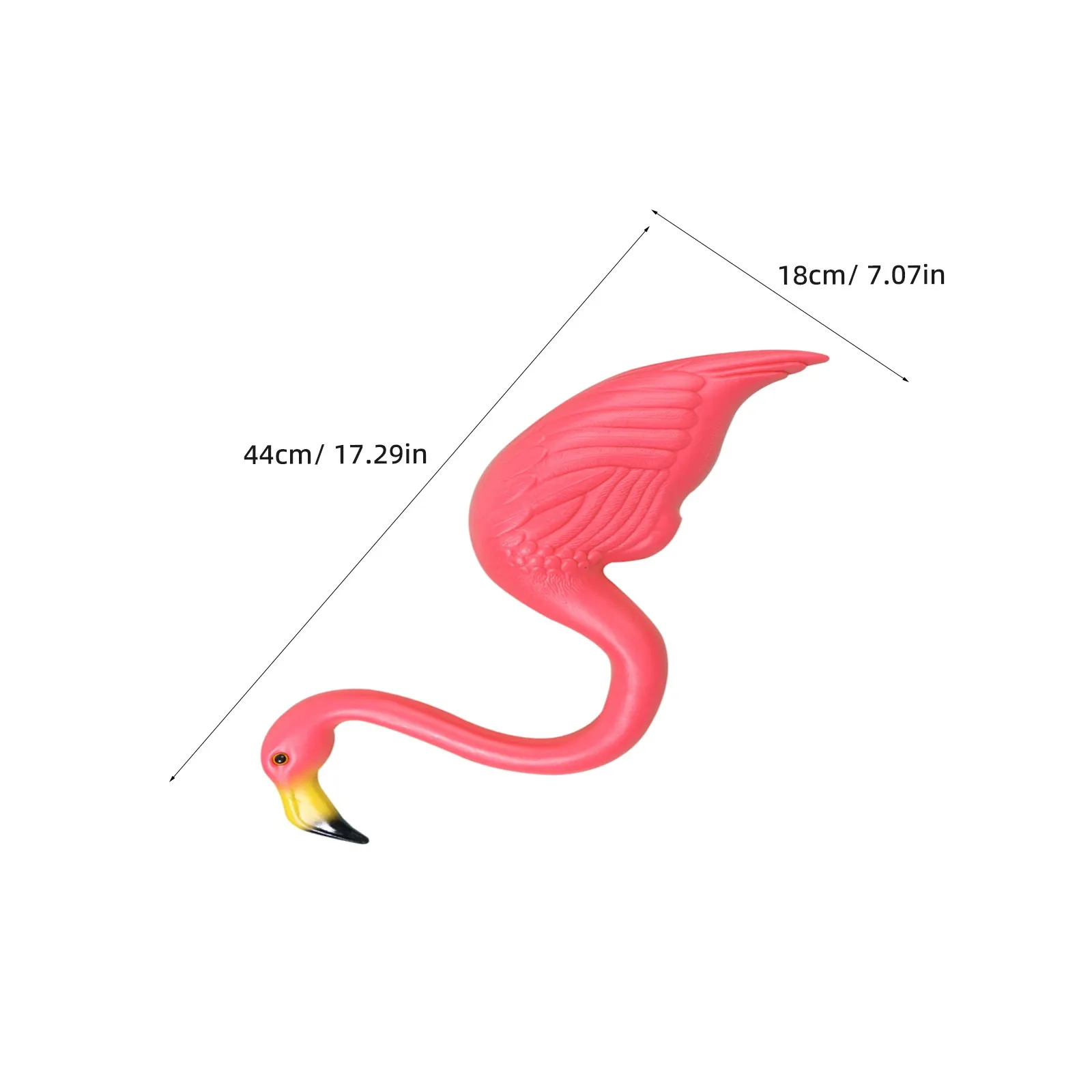 2Pcs Flamingos Ornament Pe Plastic Sturdy Lawn Garden Decor Pond Wedding Party Supplies Home Office Decoration Rosy Pink Set