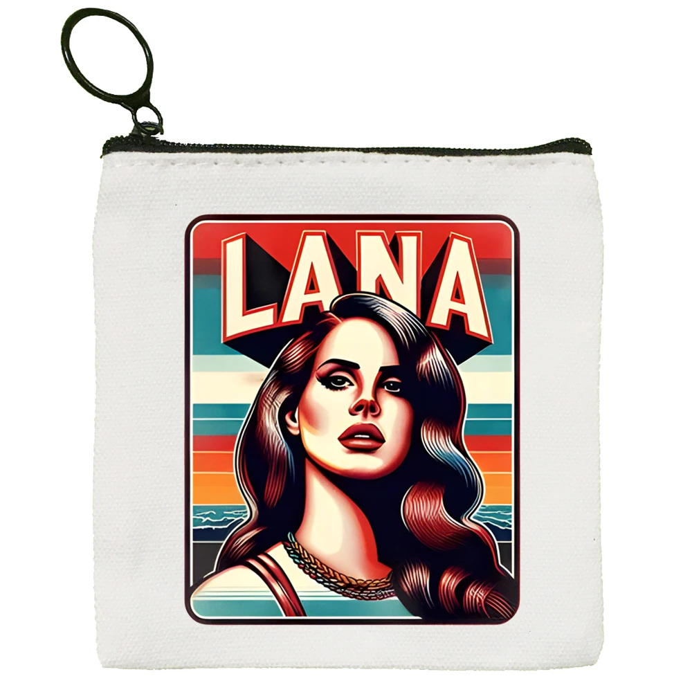 Lana Del Rey Coin Purse Female Fabric Small Purse Mini Clutch Bag Cute Canvas Key Case