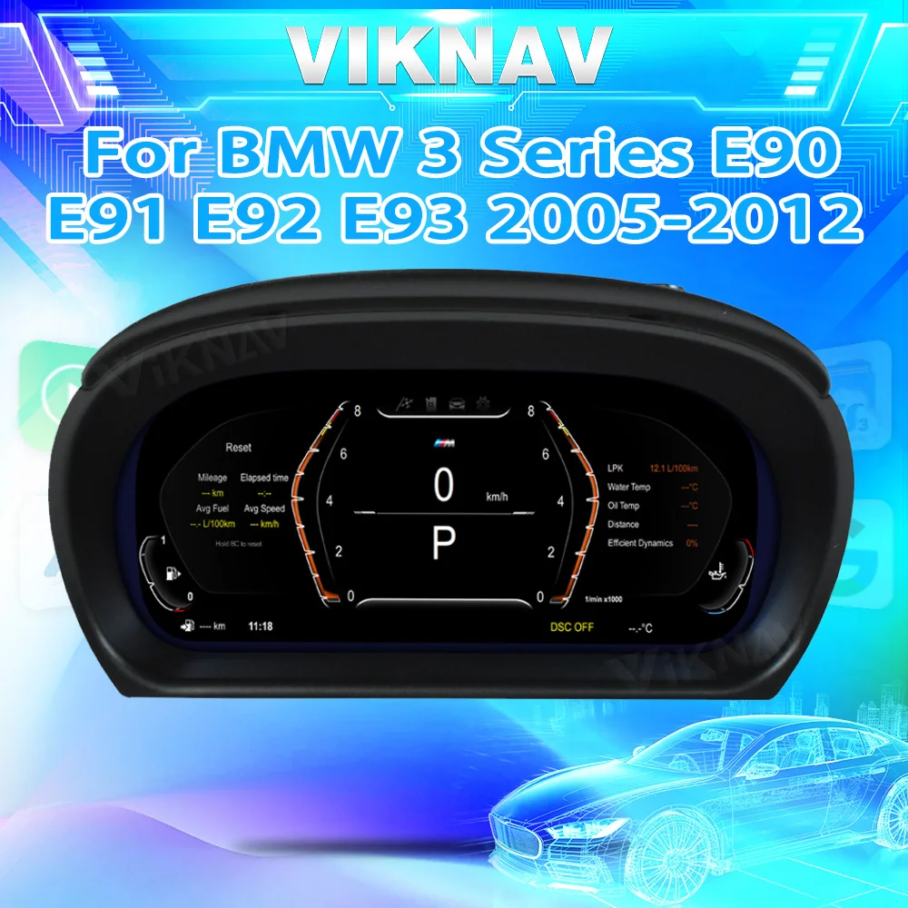 

Viknav цифровой инструмент Cluster 11 дюймов для BMW 3 серии E90 E91 E92 E93 2005-2012 Linux система вертикальный экран Автомобильный измеритель скорости