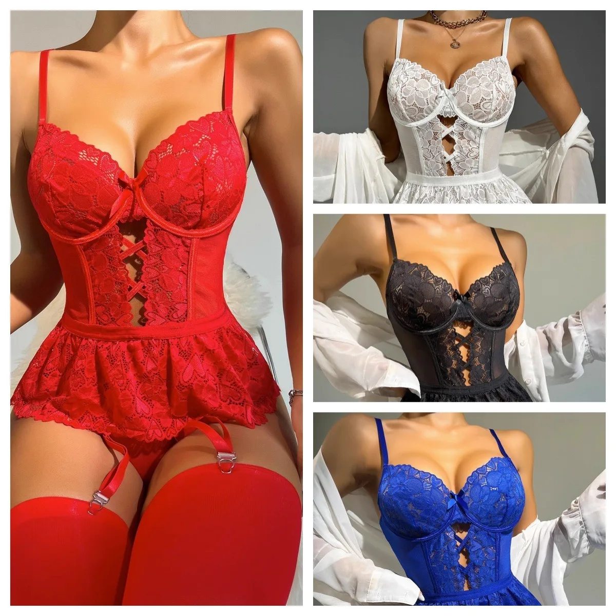 

Сексуальное женское белье, комплект эротического нижнего белья, прозрачный порно кружевной сексуальный бюстгальтер и трусики с подвязками, комплект нижнего белья, сексуальная горячая эротическая одежда для сна