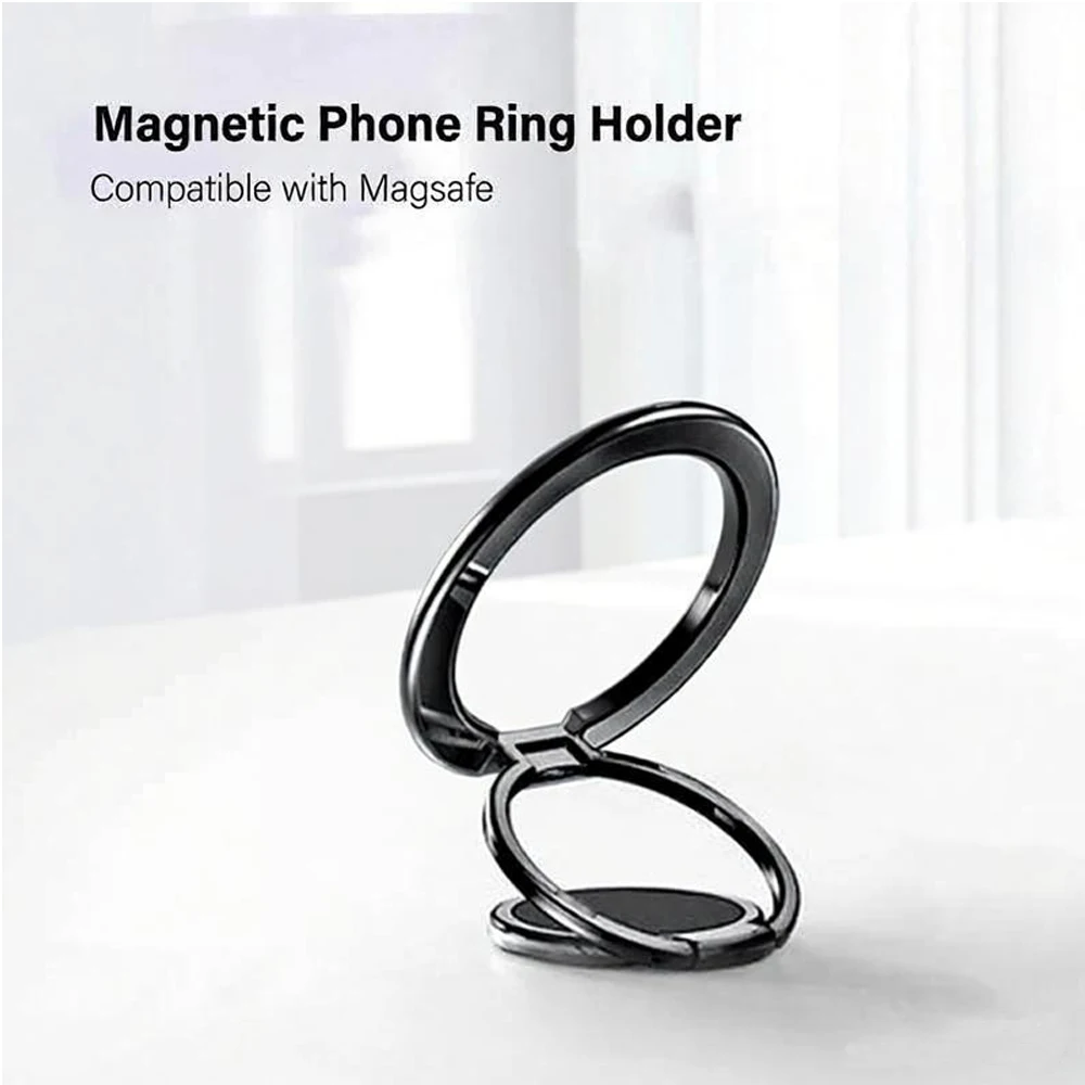 MagSafe Strong Magnetic Mobile Phone Finger Ring Holder Portable Foldable Magnet Stand for IPhone 14 15 Phone Accessories