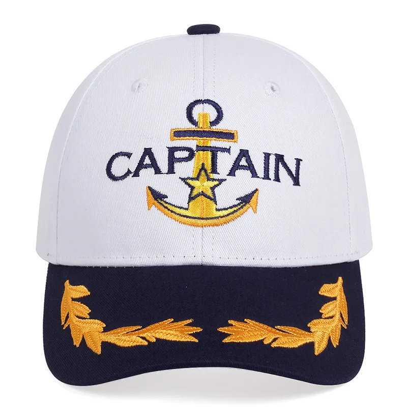 Captain First Mate Cap Costume Navy Marine Admiral Hat Sailor Boating Anchor Snapback Hat Adjustable