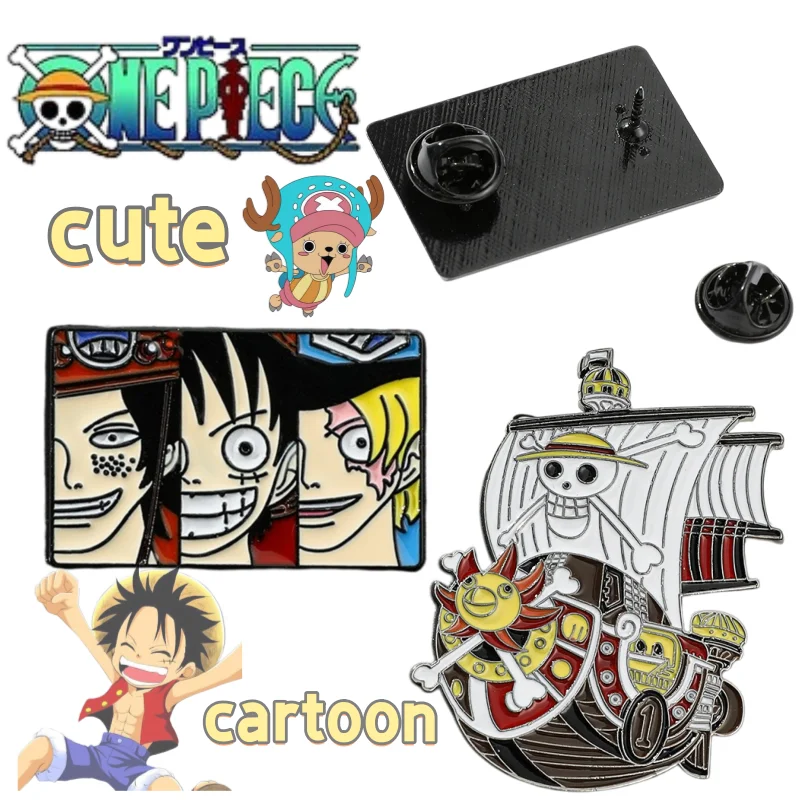 

One Piece Luffy Zoro Tony Tony Chopper Brooch Creative Cartoon Cute Fashionable Personalized Badge Student Bag Accessory Gift