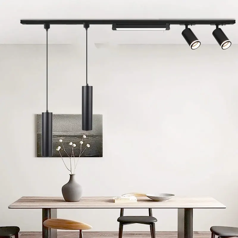 

Modern LED Track Pendant Light 90-260V Ceiling Dining Table Long Tube Hanging Lamp For Living Room Kitchen Chandelier Home Decor