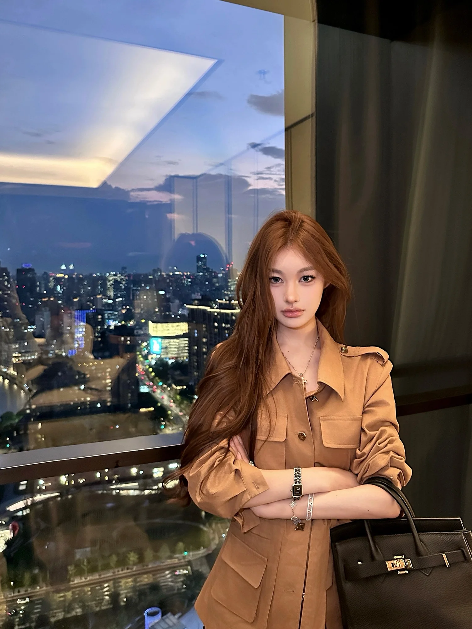 

Женское льняное пальто Chien с поясом, воротником-стойкой и двойными карманами, осеннее, кофейного цвета, модное, для повседневной носки