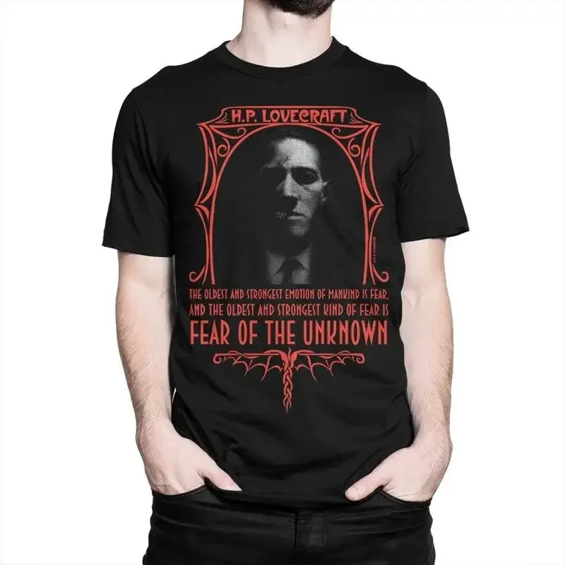 H P Lovecraft Fear Of The Unknown T Shirt Sizes