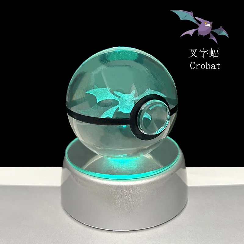 50-80MM Monster Spirit Crystal Ball 3D Ghost Gengar Dragon Night Light Bulb Glass Crystal Ball Figurine Beat Birthday Gift - view 4