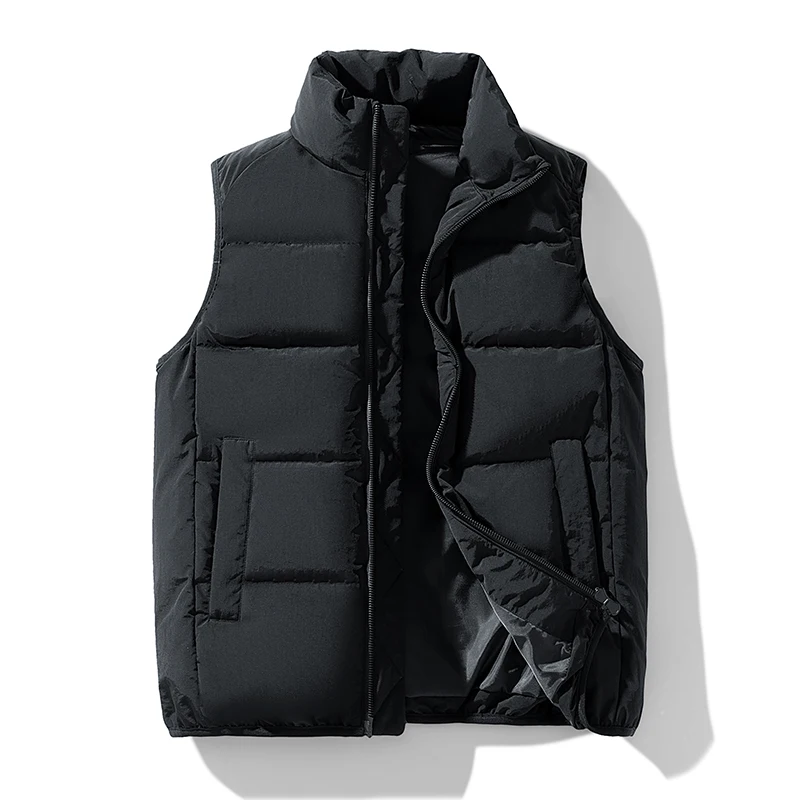 High Quality Duck Down Jacket Men Causal Fashion Vest Winter Warm Padded Waistcoat Lightweight Thick Sleeveless Coat Male Clothe