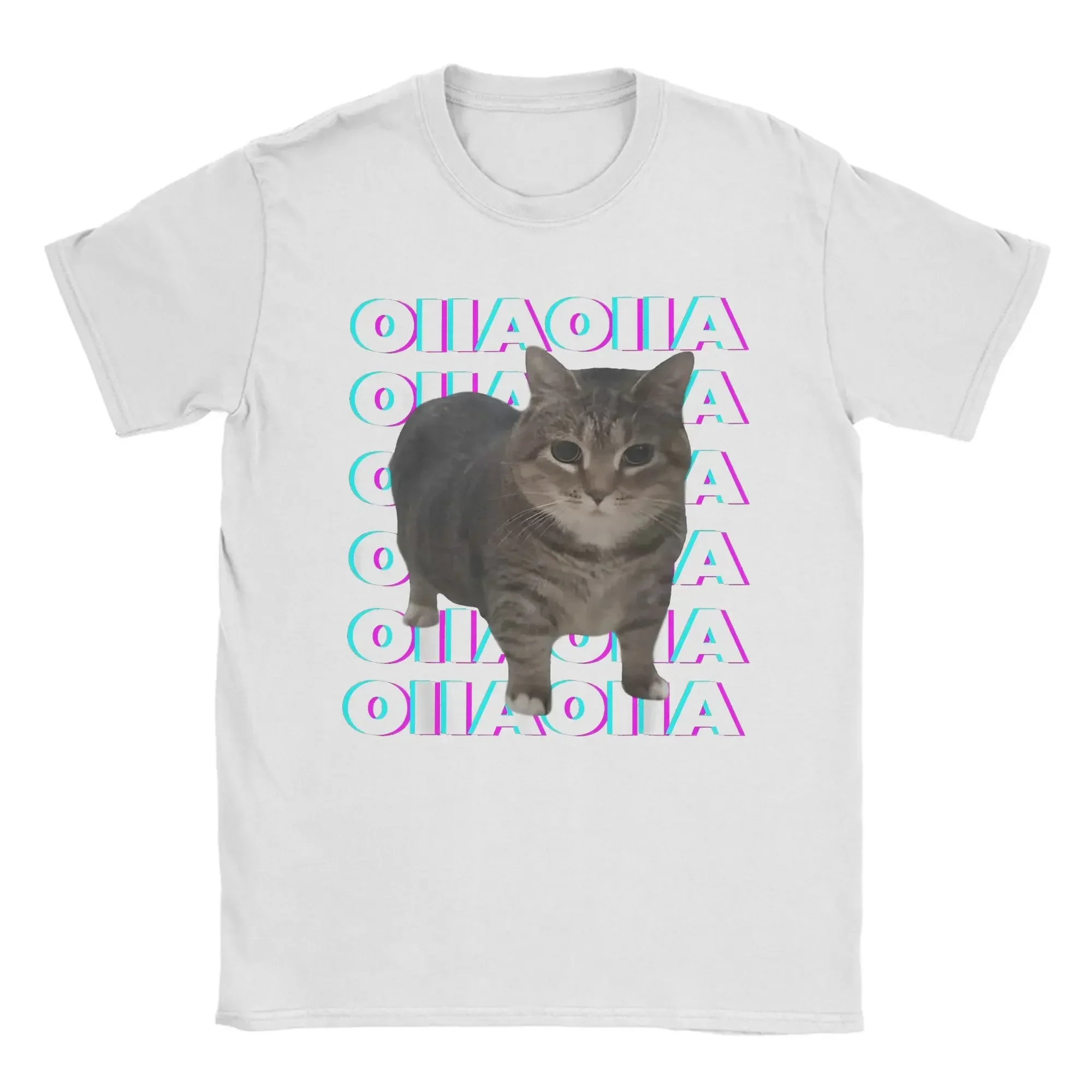 

OIIA OIIA Spinning Cat Meme Glitch Disco Women T Shirt Funny Trendy Tees Short Sleeve Round Collar T-Shirt Gift Clothing