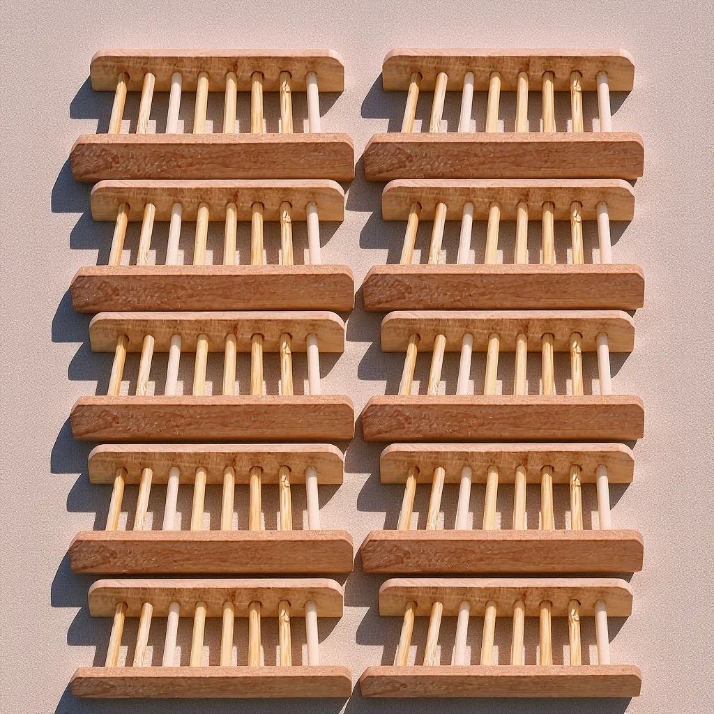 

10Pcs Wood Soap Drain Holder Practical Compact Tray for Bathroom Kitchen Shower Storage Rack Soap Display Stand for Craft Shows