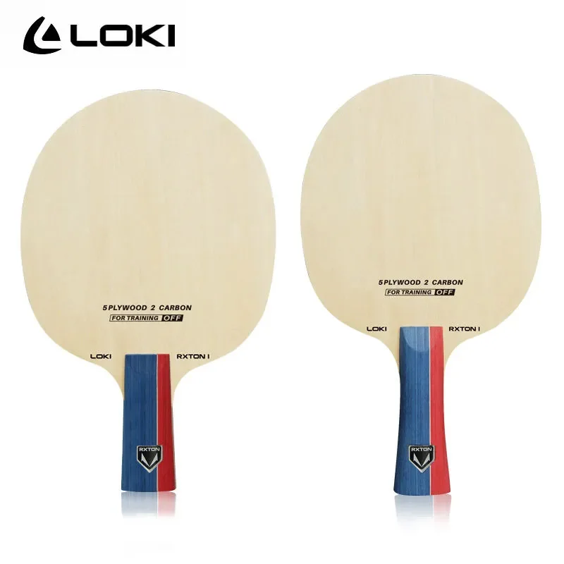 LOKI RXTON 1 Table Tennis Blade 5 Wood 2 Carbon Ping Pong Blade Offensive 7-ply for Training and ITTF Approved RXTON 1 Rubbers