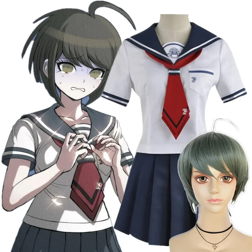 

Role-playing Anime Danganronpa Cosplay Costumes Naegi Komaru Women Skirt JK School Uniform And Wig