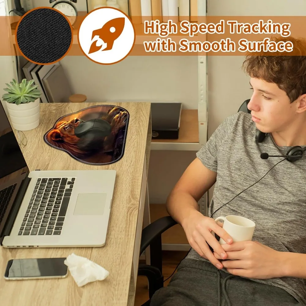 사무실, 가정, 게이머 및 노트북 책상용으로 적합한 가장자리가 꿰매인 대형 미끄럼 방지 구름 패턴 마우스 패드