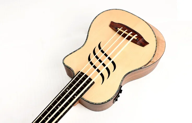 Chinese Musical Instrument Manufacturer Electric Acoustic Ukulele Bass with Pick Up