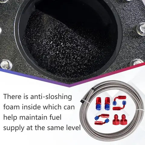 20 gallon bränslecells 80L bensintank med nivågivare och 6AN 12FT bränsleledningssats för hot rod, gaturacing och banbilar 8 best sales bensintank för minicykel - №4