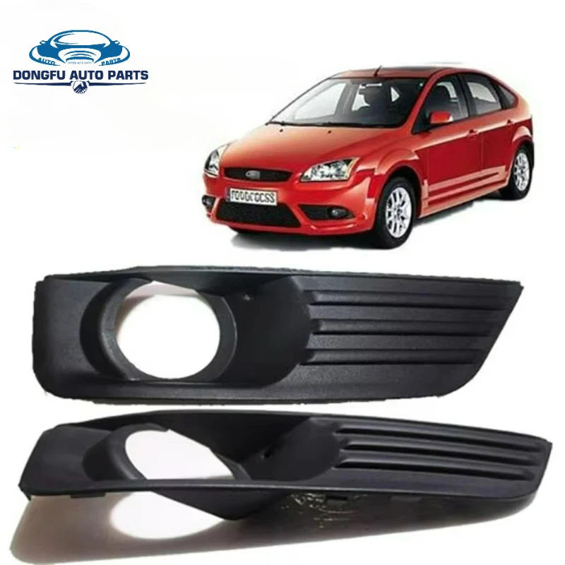 

1Pair Auto Parts Front Bumper Fog Light Lamp Bezel Cover Grille For Ford Focus 2005 2006