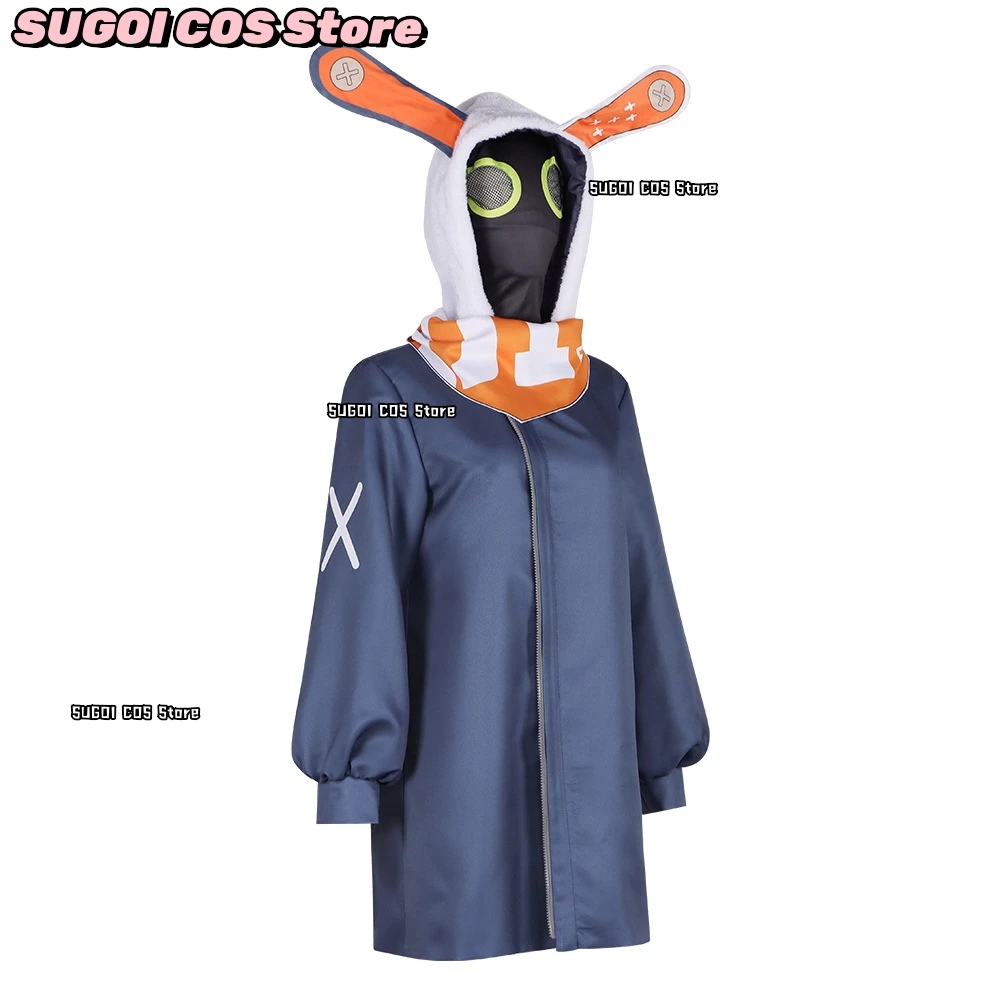 Game Zenless Zone Zero Bangboo Eous Cosplay Costume Hoodies With Rabbit Ear Harajuku Sweatshirts Anime Role-play Unisex Outfit