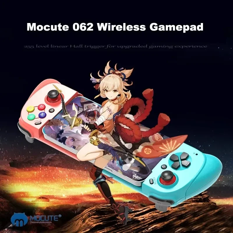 MOCUTE 062 Gamepad Mobile Phone Controller Wireless Bluetooth 5.3 Joystick with Hall Effect Stick for IPhone Android Connect