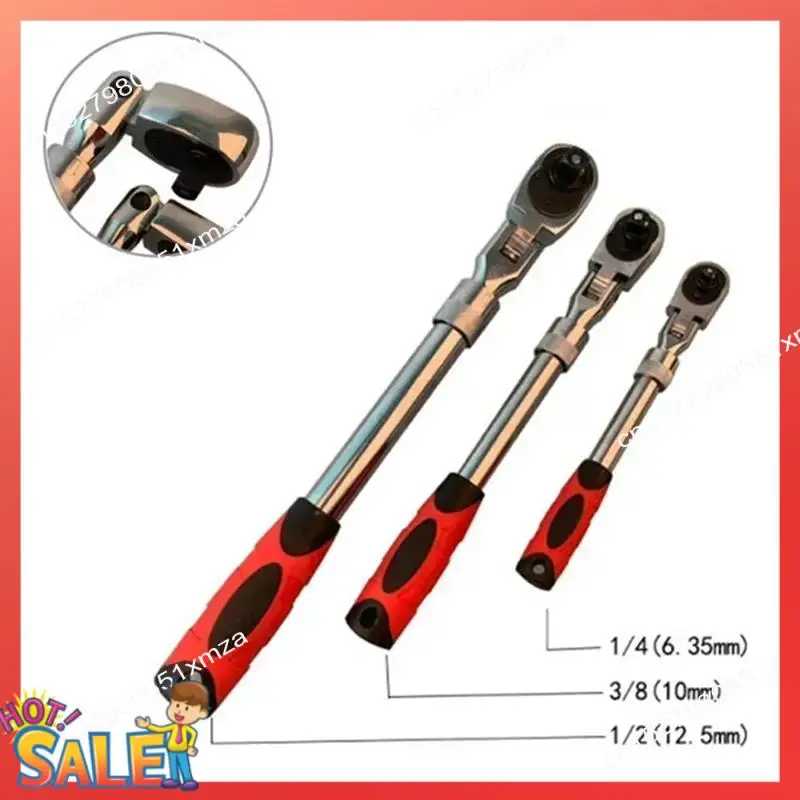 

ABCL 72-Tooth Carbon Steel Retractable Ratchet Wrench Automatic Quick Release Spanner Multifunctional Hand Tool