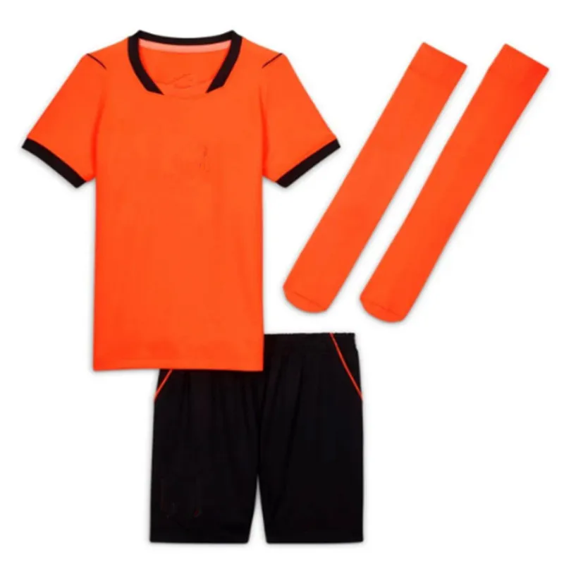 NIEUW! Hotselling thuis- en uittenue Nederlands kinderkit 2026/27 Holland oranje shirt op maat geschilderd