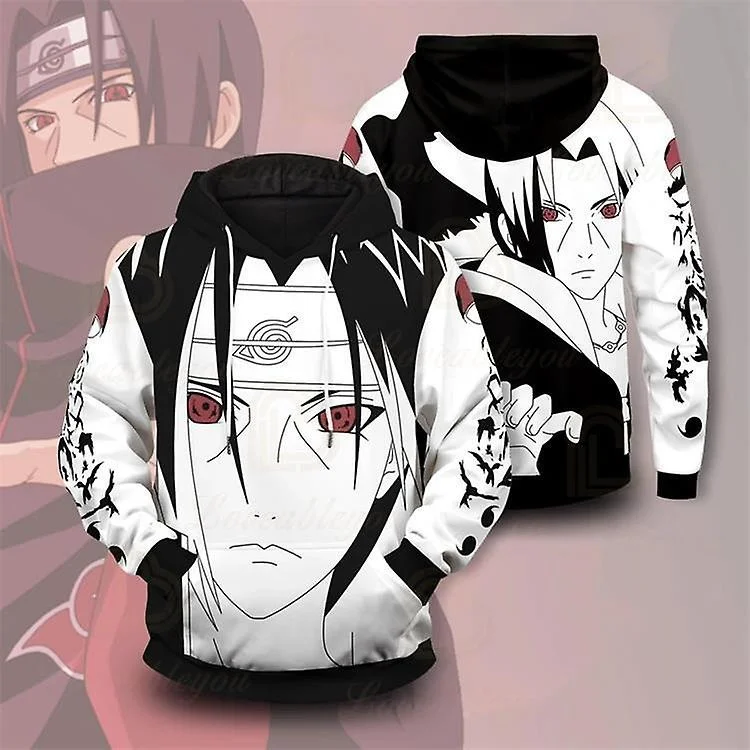 Uchiha Itachi Boys Girls Hoodie Akatsuki Men's Hoodie 3D Printed Anime Pullover Naruto Men's Hoodie Oversized Men's Clothing