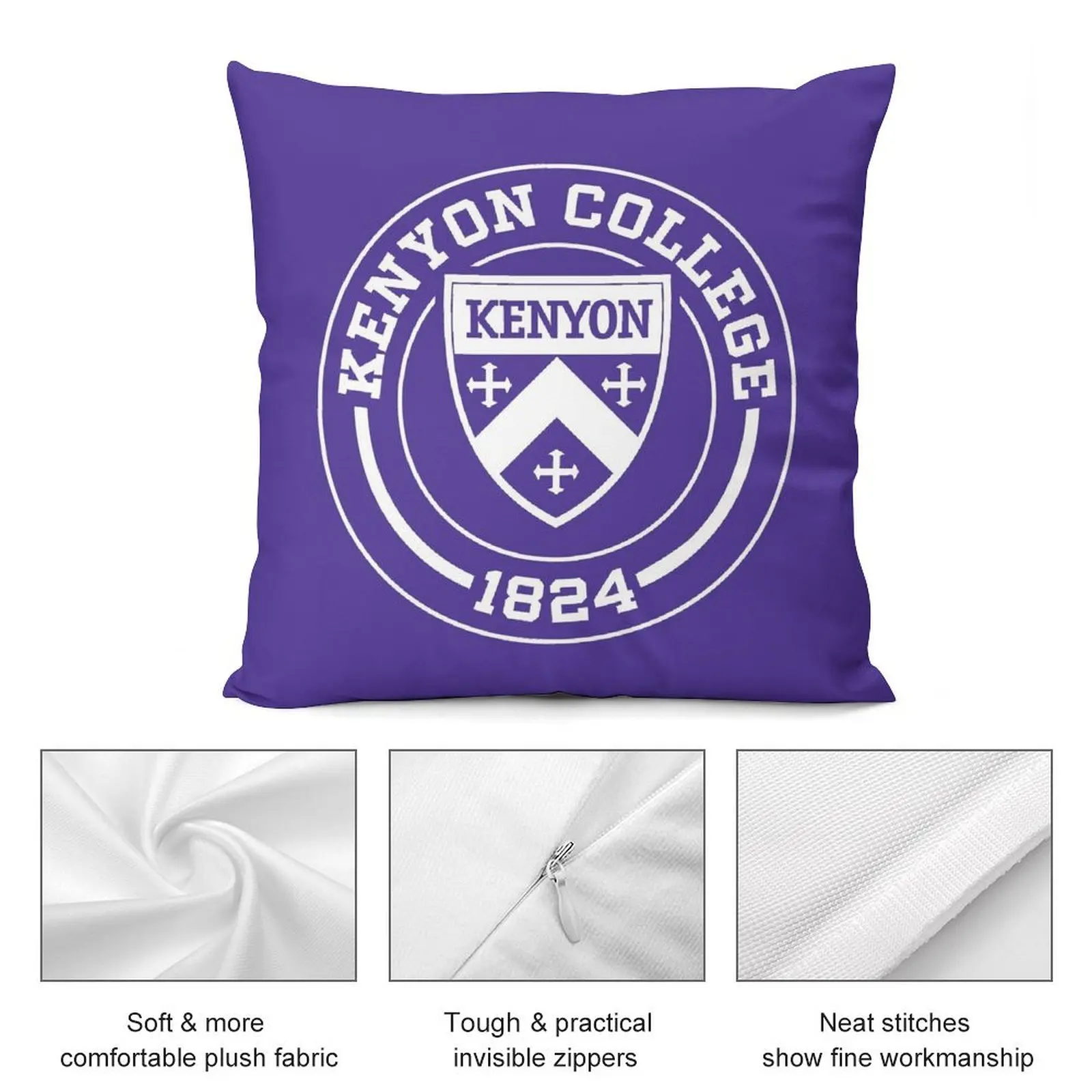 Kenyon College - 1824 Throw Pillow Sofa Cushions Sofa Cover pillow