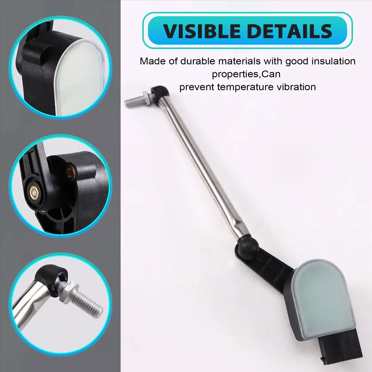 #73X (Black & Silver)Front Right Height Level Sensor with Rod for Hyundai 55830-3M100,Automotive Parts & Accessories