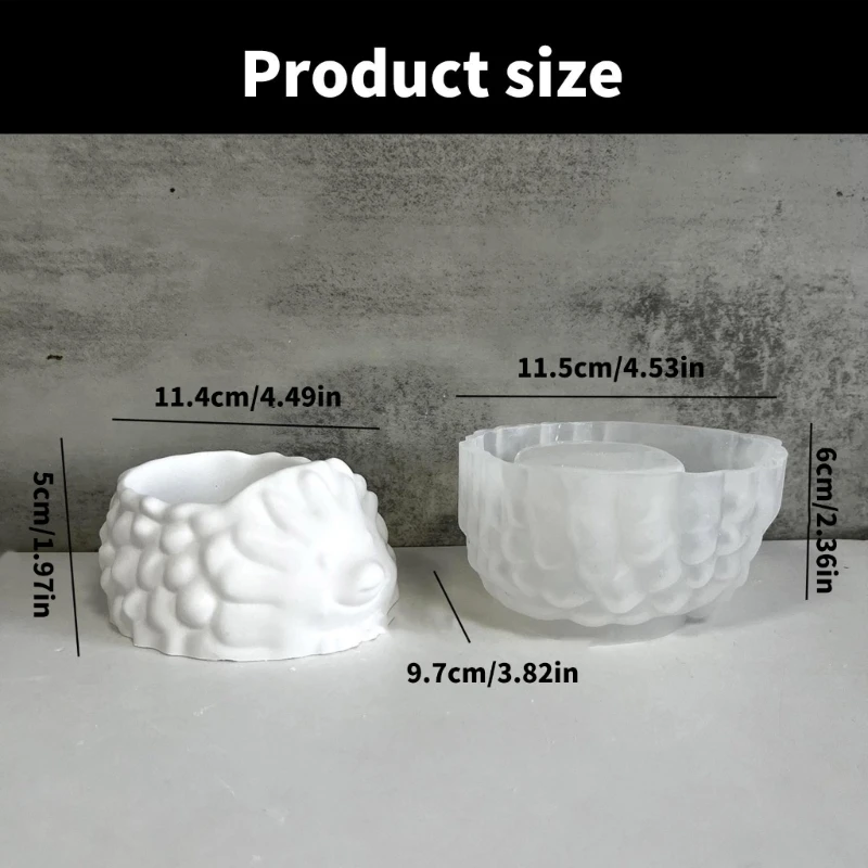 Faça à mão seus próprios vasos suculentos com este molde plantador concreto silicone ouriço acessório portátil para