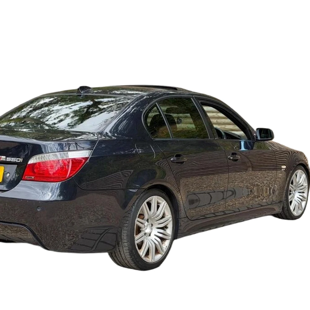 Glänzender/Matter Schwarzer Chrom-Aufkleber zur Entfernung für BMW 5er E60 2004-2010 Limousine, Außenverkleidung für Autofenster – Detail 3