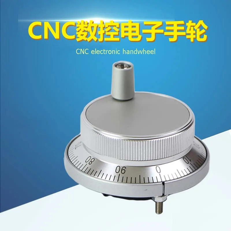 Handwheel CNC pulser 60/80mm 5V/12V/24V 4/6Pins 25/100พัลส์คู่มือเครื่องกำเนิดวงล้อมือหมุนชีพจรเครื่องเข้ารหัสโรตารี่