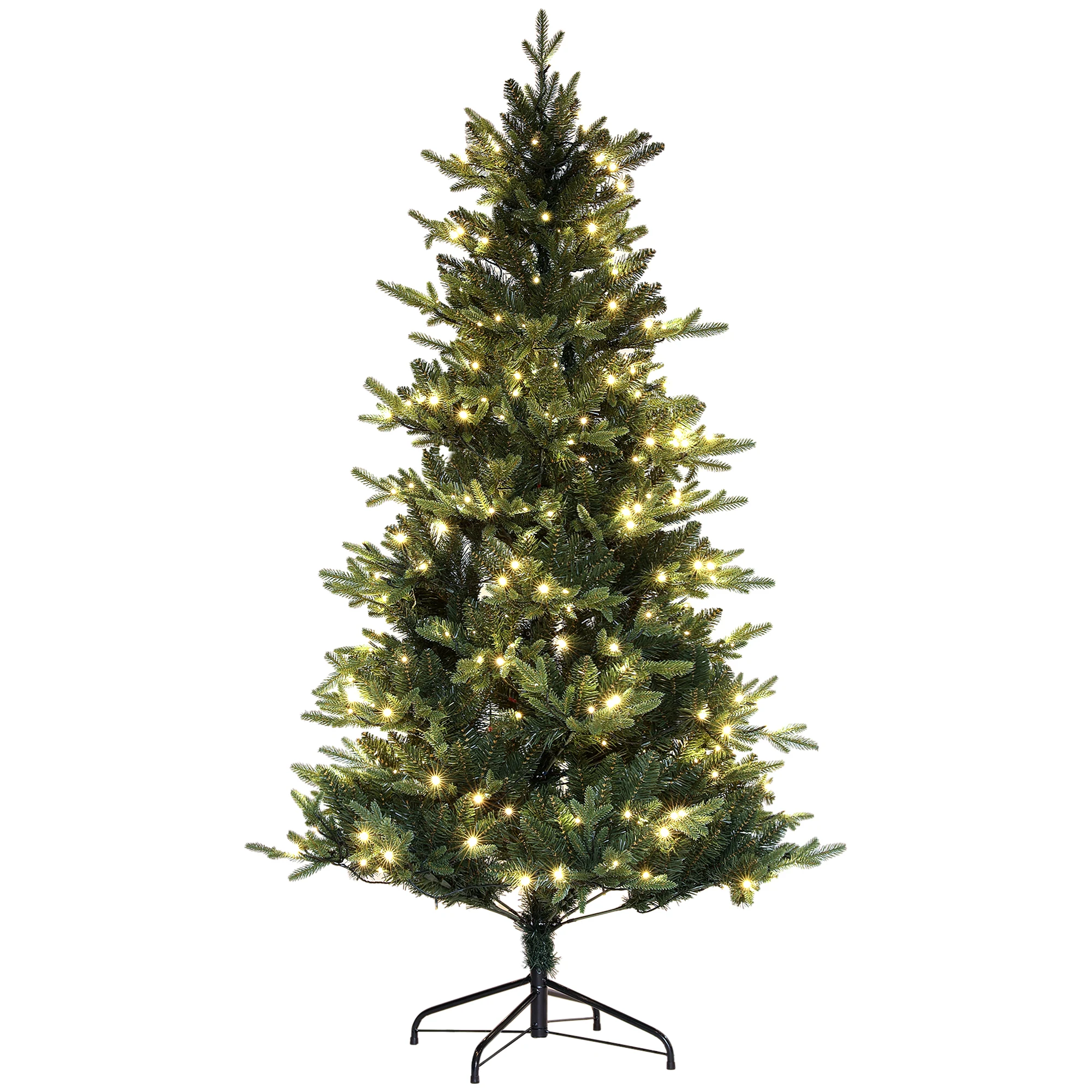 HOMCOM Christmas tree 180 cm with 350 LED lights 726 branches Green