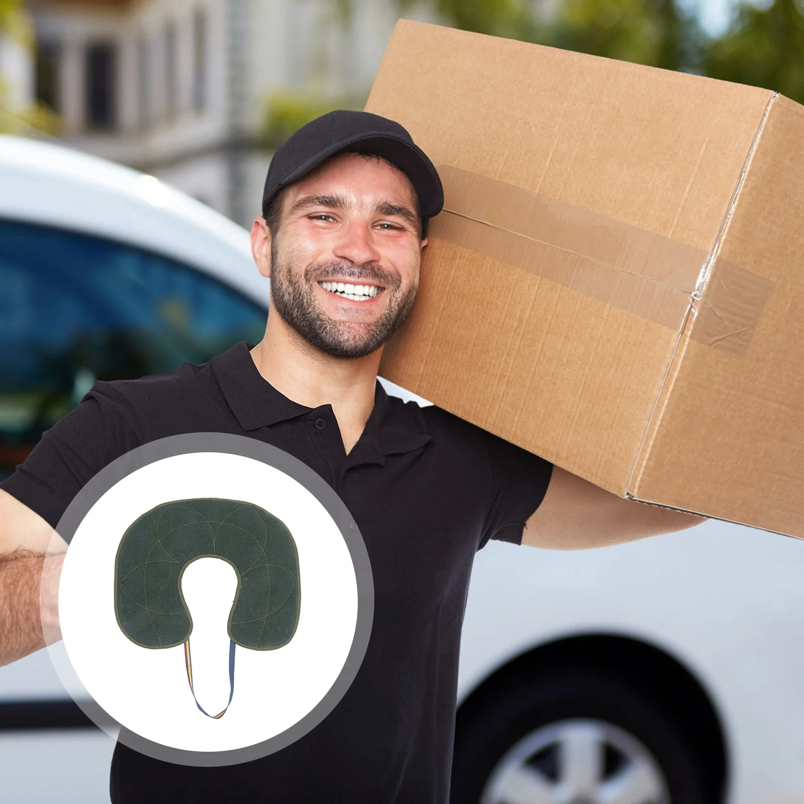 

Thickened Shoulder Pad Canvas Shoulder Protector For Outdoor Farm Work Sturdy Carrying Accessory Wear Resistant