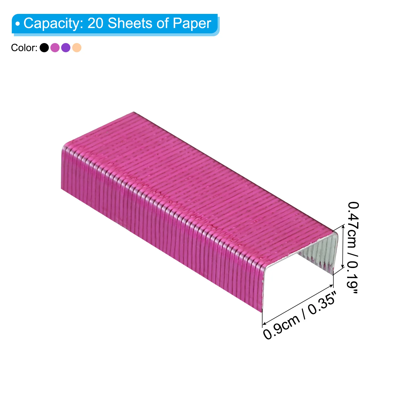 4000 sztuk/4 paczki kreatywnych kolorowych zszywek metalowych do zszywacza # 10 Mini zszywek biurowych o długości 3/16 cala nr 10 Materiały do oprawy