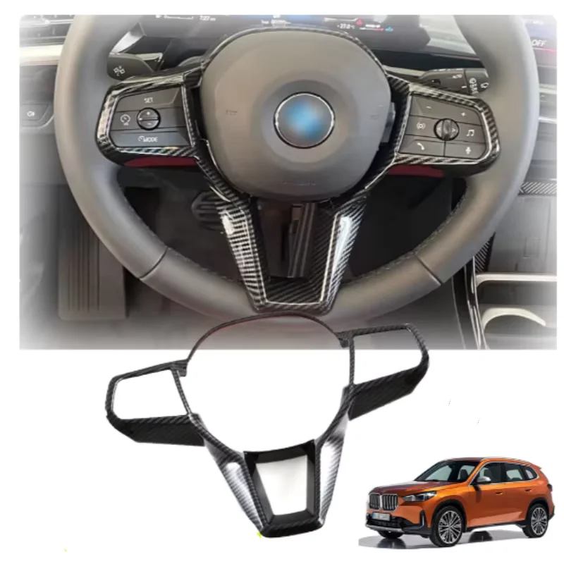 

For BMW X1 2023 2024 Carbon Fiber Look Wheel Steering Cover Trim Automotive interior accessories