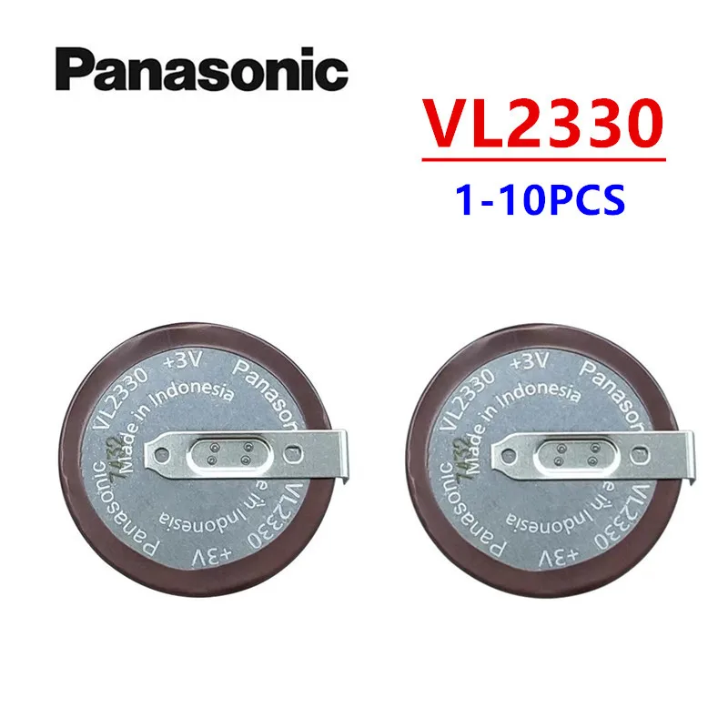 1-10PCS Panasonic 3V VL2330 ML2330 50mAh 180 Degrees Legs Rechargeable Lithium Battery For BMW Car Key Electric Toy Clock